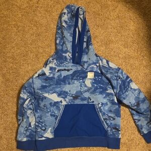 Women's Under Armour Project Rock Blue Camouflage Hoodie, Size M